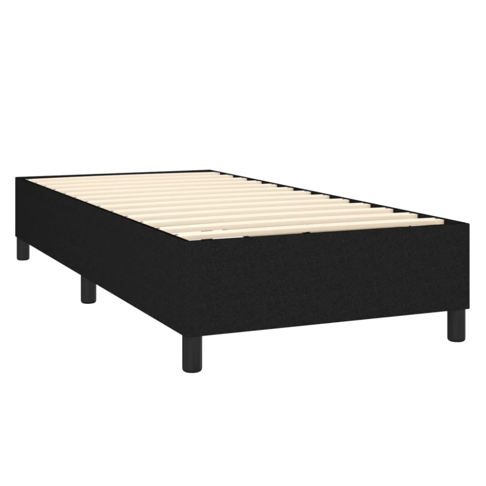 Produktbild för Boxspring-sängram svart 100x200 cm tyg