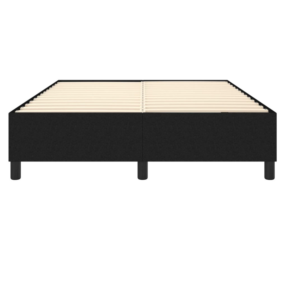 Produktbild för Boxspring-sängram svart 140x190 cm tyg