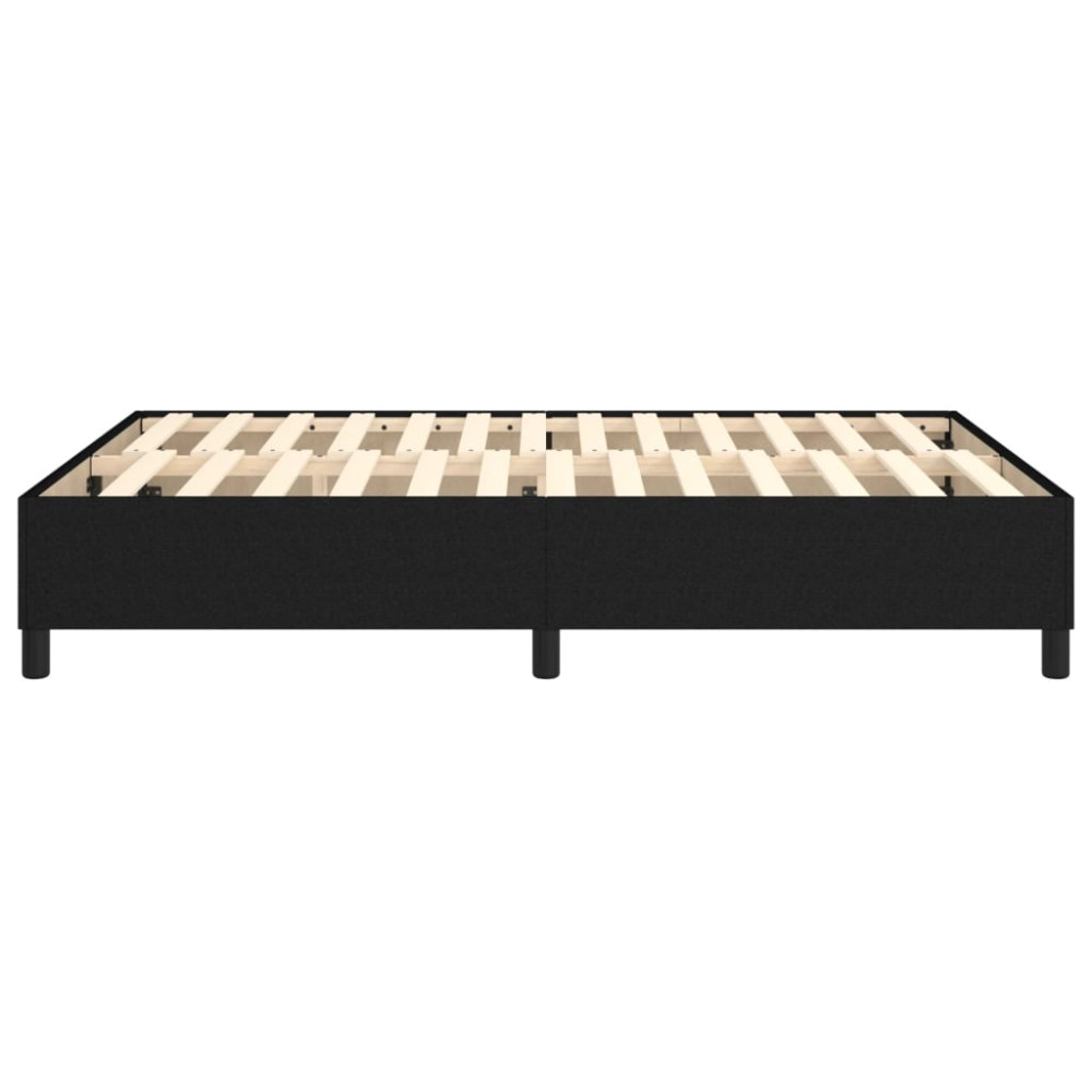Produktbild för Boxspring-sängram svart 140x190 cm tyg