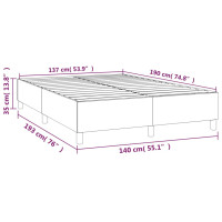 Produktbild för Boxspring-sängram svart 140x190 cm tyg