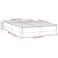 Produktbild för Sängram utan madrass mörkbrun 120x200 cm tyg