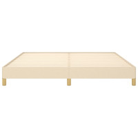 Produktbild för Sängram utan madrass gräddvit 180x200 cm tyg