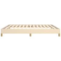 Produktbild för Sängram utan madrass gräddvit 180x200 cm tyg