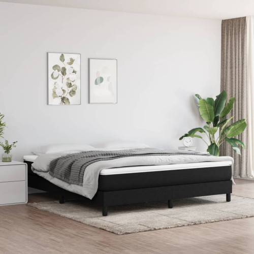 vidaXL Boxspring-sängram svart 160x200 cm tyg - Sängar & Sängramar