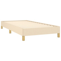 Produktbild för Sängram utan madrass cremefärgad 90x200 cm tyg