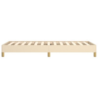 Produktbild för Sängram utan madrass cremefärgad 80x200 cm tyg