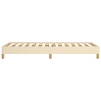 Produktbild för Sängram utan madrass gräddvit 90x190 cm tyg
