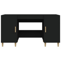Miniatyr av produktbild för Skrivbord svart 140x50x75 cm konstruerat trä