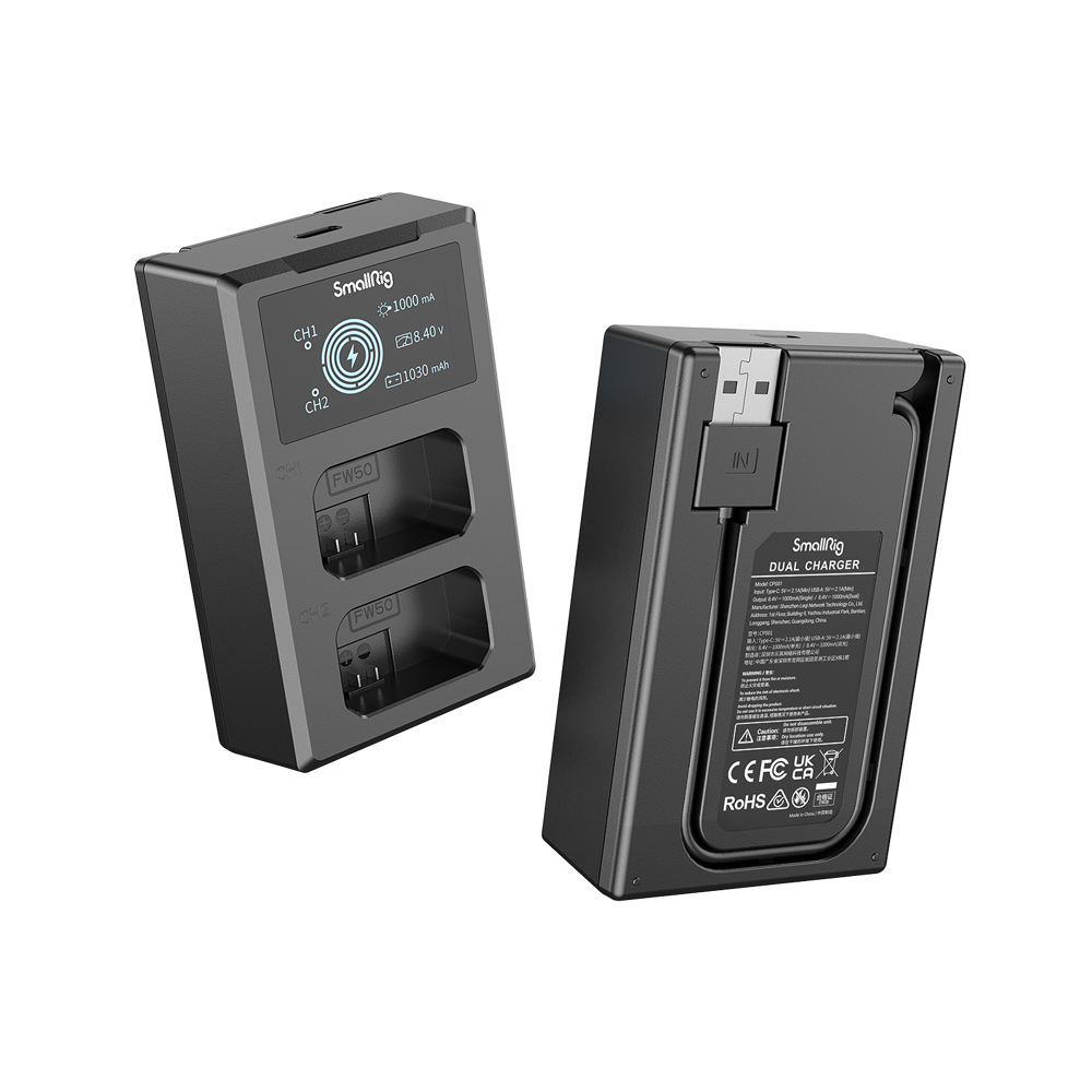 Produktbild för SmallRig 3818 NP-FW50 Battery & Charger Kit