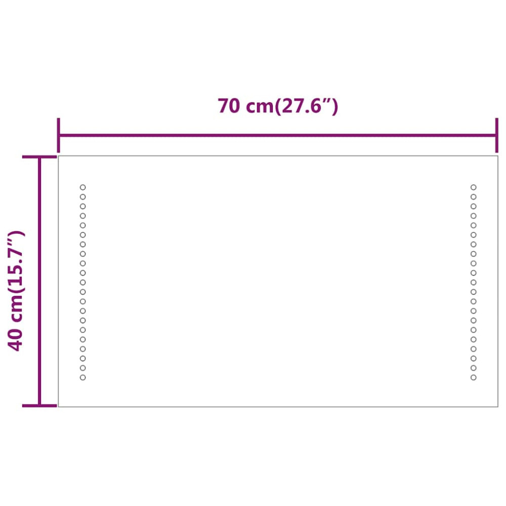 Produktbild för Badrumsspegel LED 70x40 cm