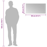Produktbild för Badrumsspegel LED 80x40 cm