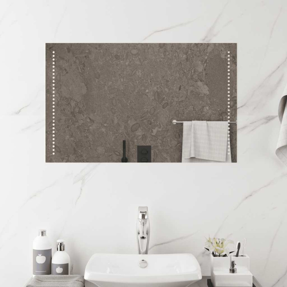 Produktbild för Badrumsspegel LED 80x50 cm