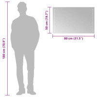 Produktbild för Badrumsspegel LED 80x50 cm