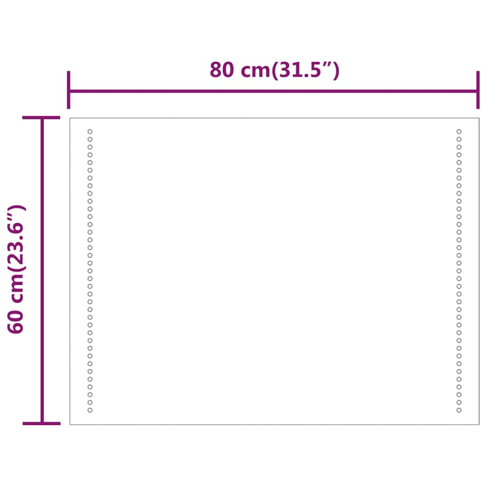 Produktbild för Badrumsspegel LED 80x60 cm