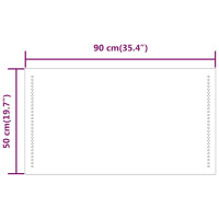 Produktbild för Badrumsspegel LED 90x50 cm