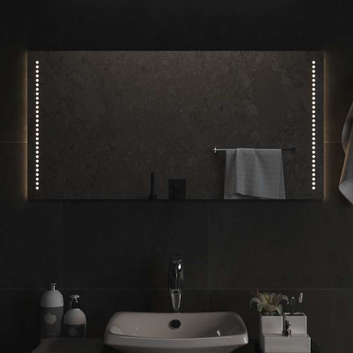 vidaXL Badrumsspegel LED 100x50 cm