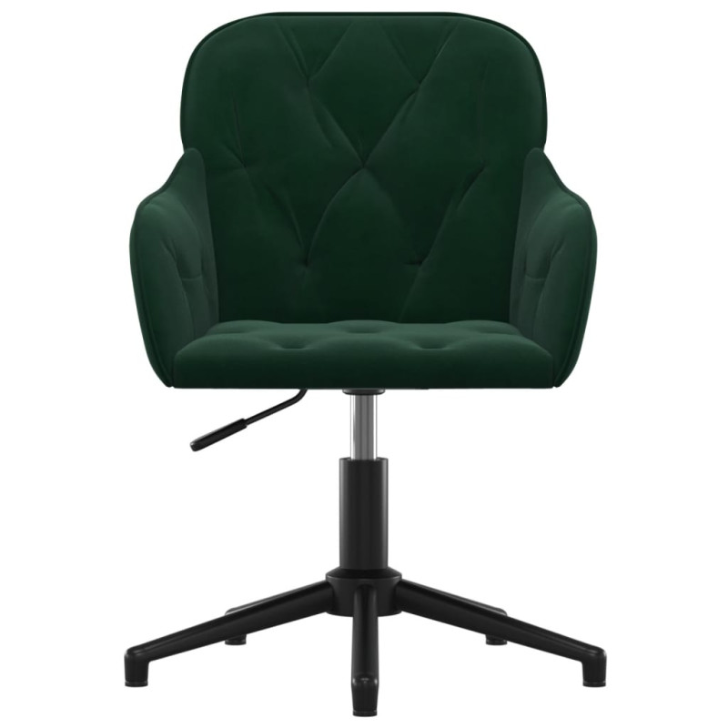 Produktbild för Snurrbar kontorsstol mörkgrön sammet