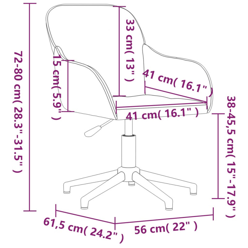 Produktbild för Snurrbar kontorsstol rosa sammet
