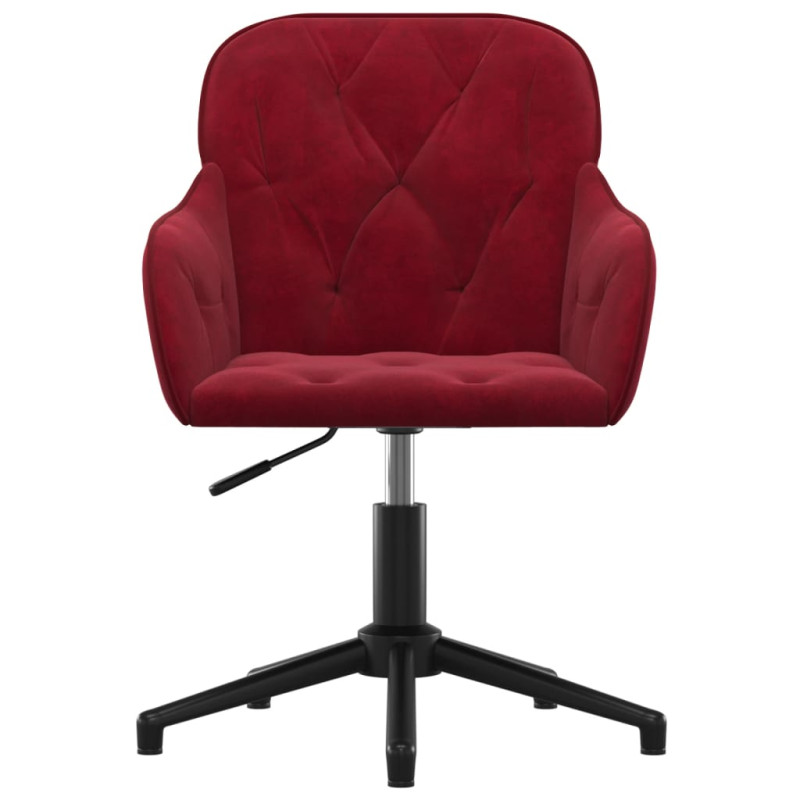 Produktbild för Snurrbar kontorsstol vinröd sammet