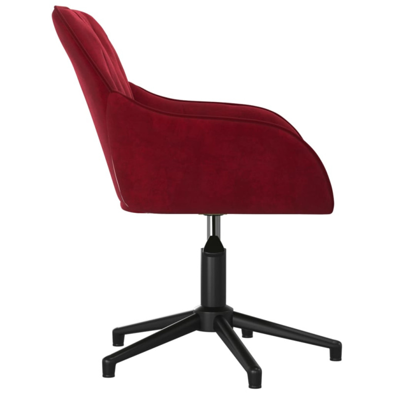 Produktbild för Snurrbar kontorsstol vinröd sammet