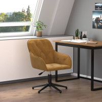 Miniatyr av produktbild för Snurrbar kontorsstol brun sammet