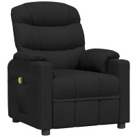 Produktbild för Massagefåtölj svart tyg