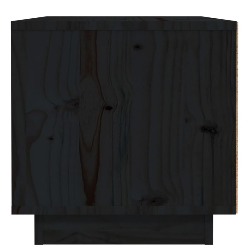 Produktbild för Sängbord svart 40x34x35cm massiv furu