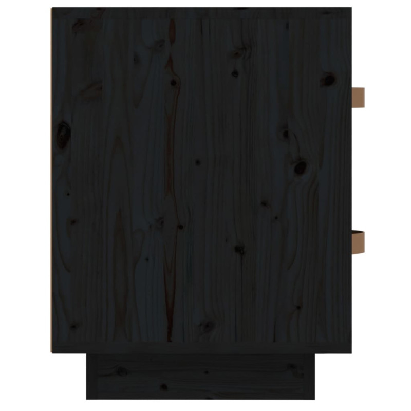 Produktbild för Sängbord 2 st svart 40x34x45 cm massiv furu