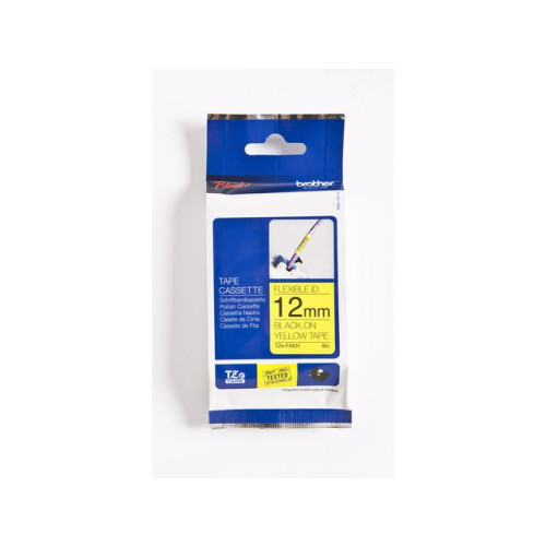 Brother Tape BROTHER TZEFX631 12mm svart på gul