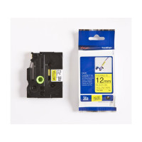 Produktbild för Tape BROTHER TZEFX631 12mm svart på gul
