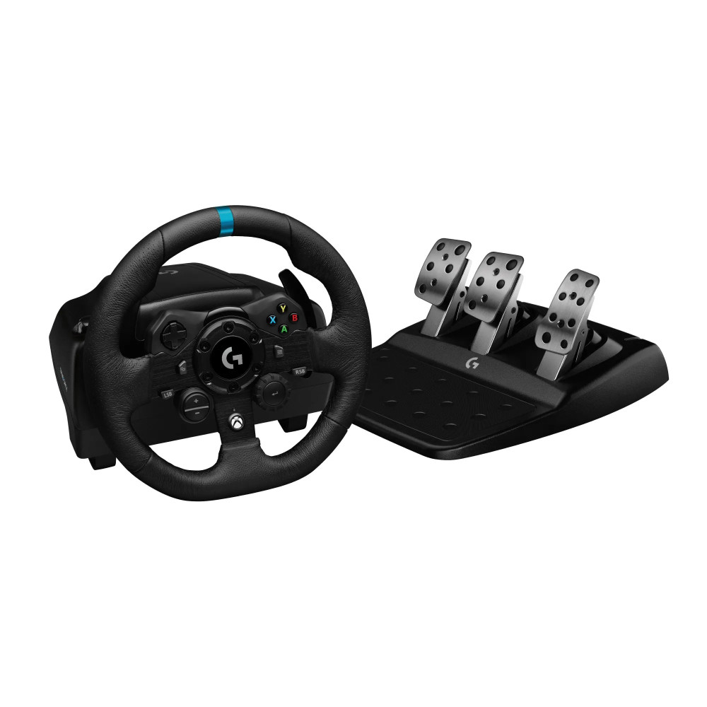 Produktbild för Logitech G923 - ratt- och pedaluppsättning - kabelansluten