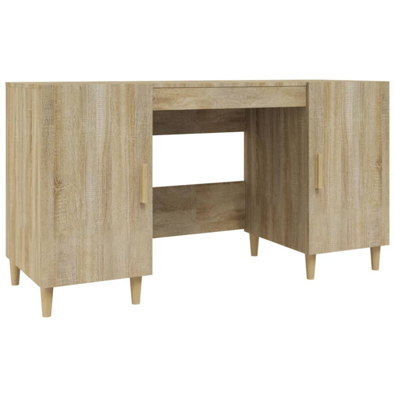 Produktbild för Skrivbord sonoma-ek 140x50x75 cm konstruerat trä