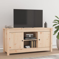 Produktbild för Tv-bänk 103x36,5x52 cm massiv furu