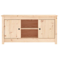 Produktbild för Tv-bänk 103x36,5x52 cm massiv furu