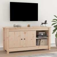 Produktbild för Tv-bänk 103x36,5x52 cm massiv furu