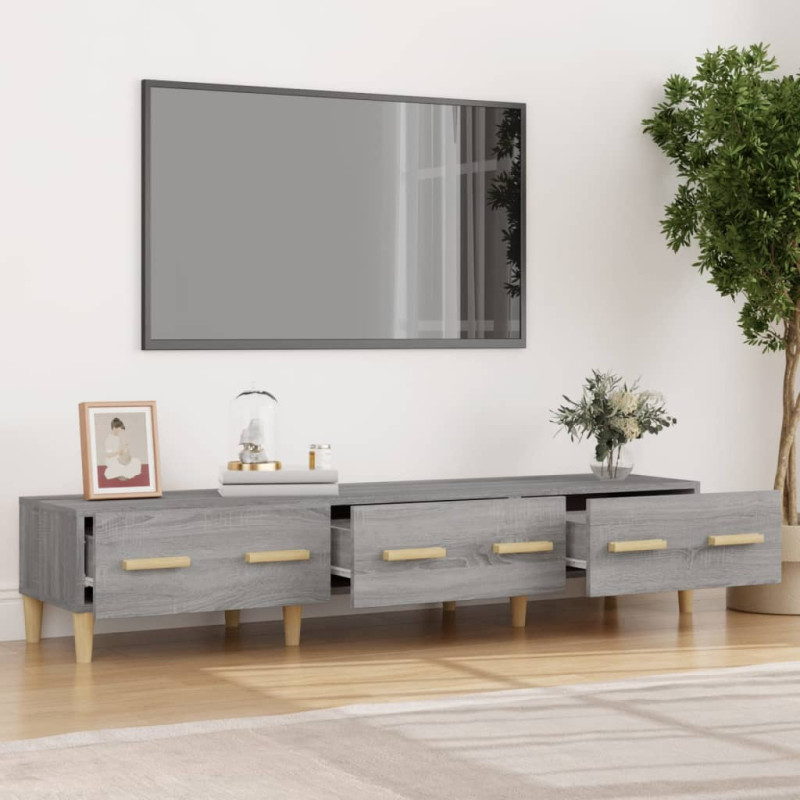 Produktbild för Tv-bänk grå sonoma 150x34,5x30 cm konstruerat trä