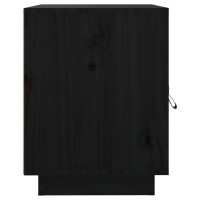 Miniatyr av produktbild för Sängbord svart 40x34x45 cm massiv furu