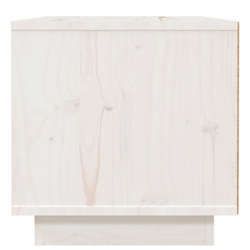 Produktbild för Sängbord vit 40x34x35 cm massiv furu