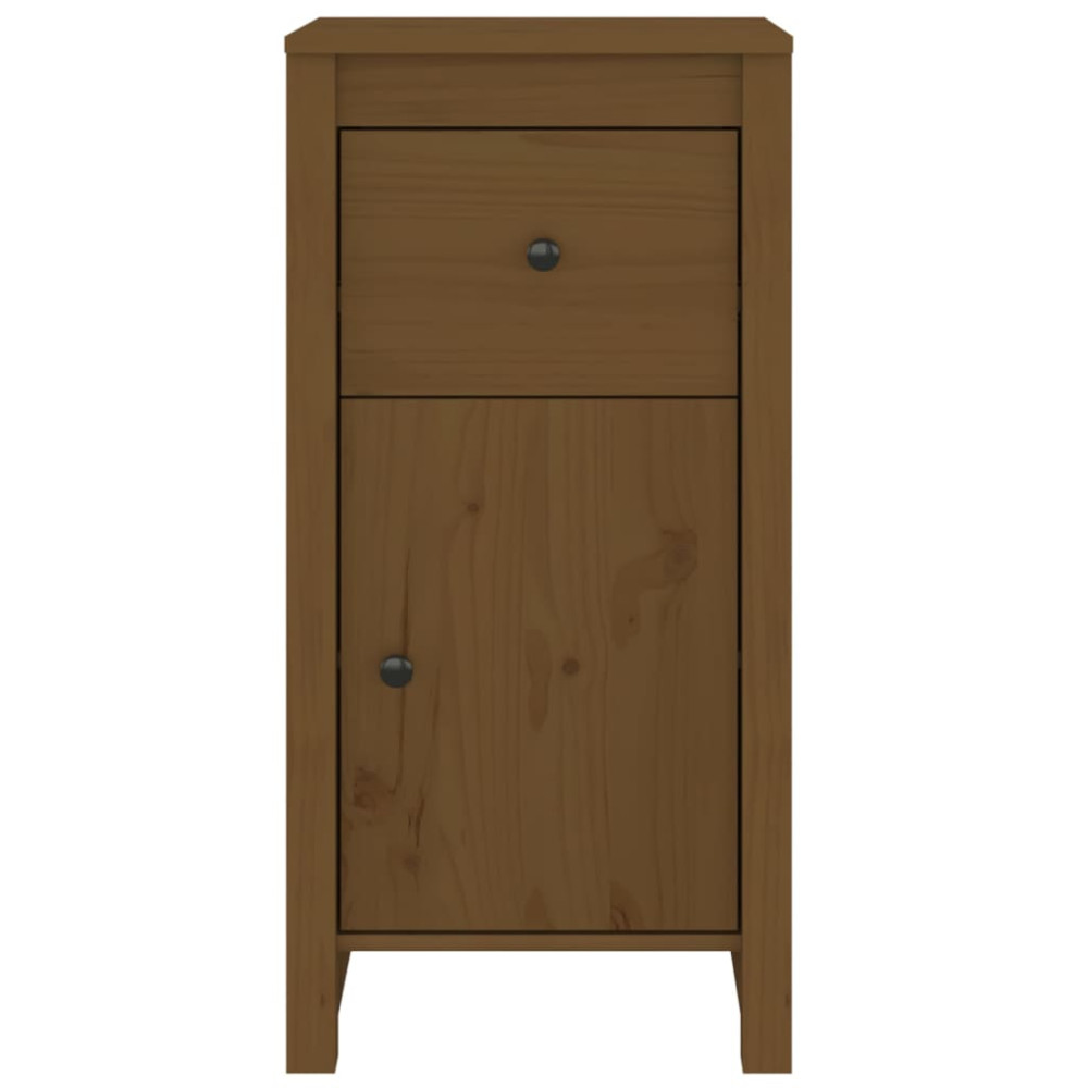 Produktbild för Skänkar 2 st honungsbrun 40x35x80 cm massiv furu