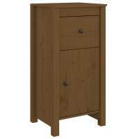 Produktbild för Skänkar 2 st honungsbrun 40x35x80 cm massiv furu