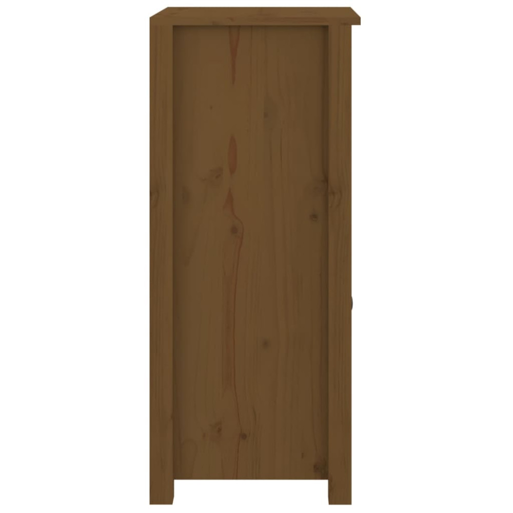 Produktbild för Skänkar 2 st honungsbrun 40x35x80 cm massiv furu