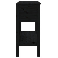 Produktbild för Konsolbord svart 75x35x75 cm massiv furu