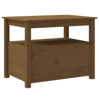 Produktbild för Soffbord honungsbrun 71x49x55cm massiv furu