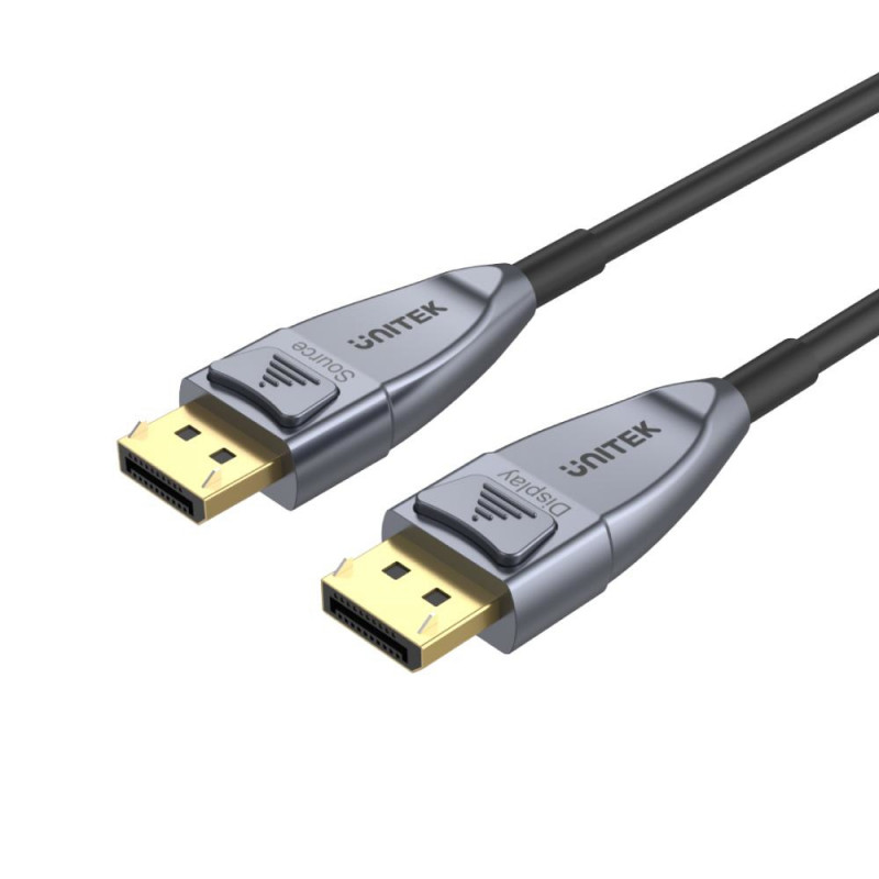 Produktbild för UNITEK C1616GY DisplayPort-kabel 10 m Svart, Grå