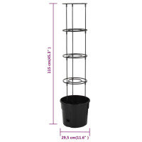 Produktbild för Kruka för tomatplanta Ø29,5x115 cm polypropylen