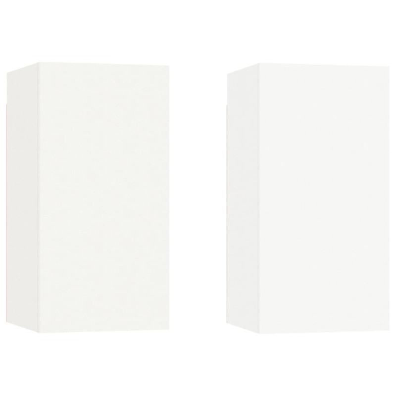 Produktbild för Tv-bänk 4 delar vit konstruerat trä