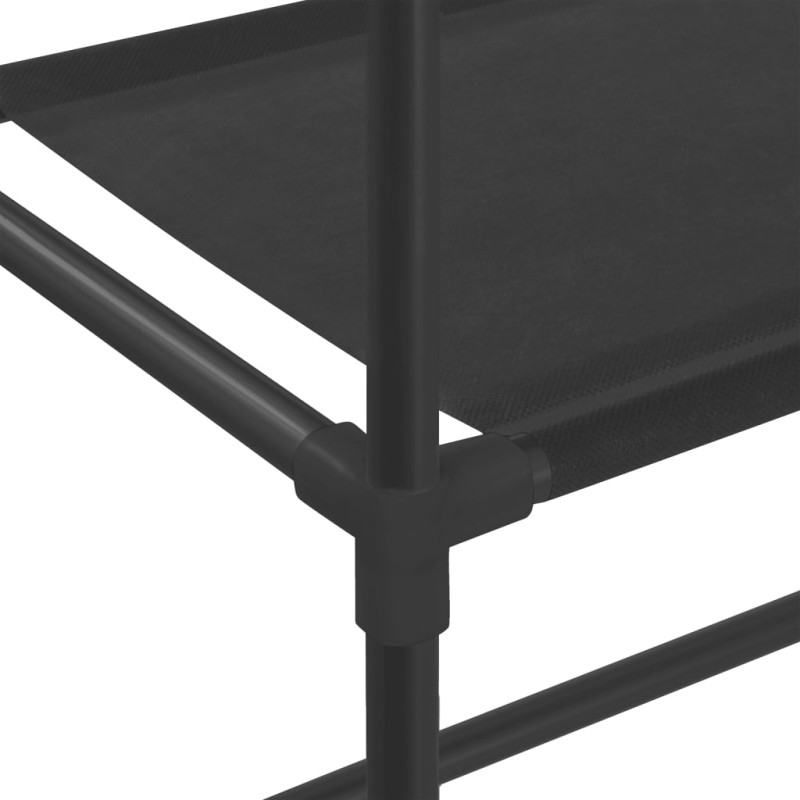 Produktbild för Toaletthylla med 2 hyllplan svart 53,5x28x143 cm järn