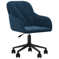 Miniatyr av produktbild för Snurrbar kontorsstol blå sammet