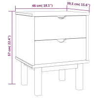 Miniatyr av produktbild för Sängbord OTTA 45x39x57 cm massiv furu