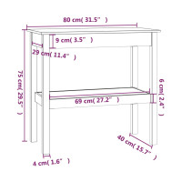 Produktbild för Konsolbord 80x40x75 cm massiv furu